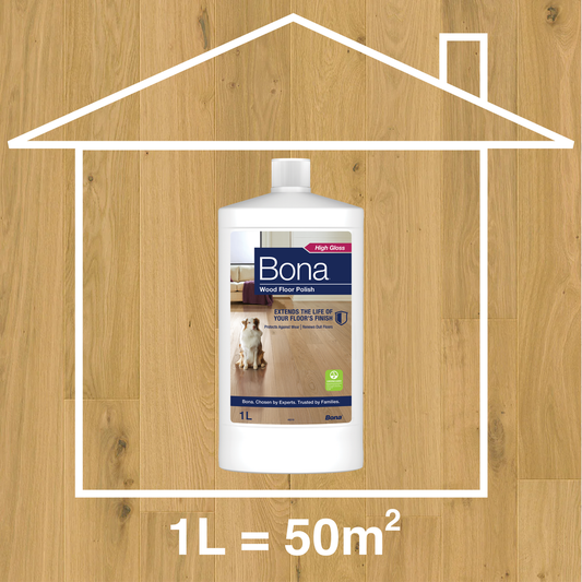 Bona Polish Wood Floor 1L Gloss - Restores Shine - Protects Against Wear – view 2 - Auzzistore