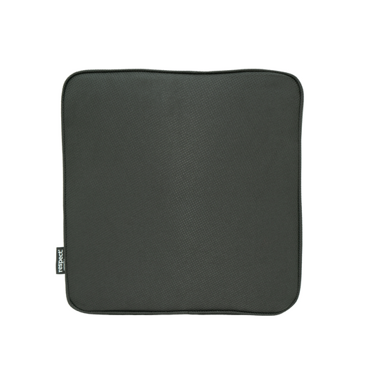 Respect Black Outdoor Square Cushion - 420mm - UV Resistant, Waterproof