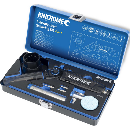 Kincrome 4 in 1 Indexing Head Soldering Iron Kit - 137mm x 68mm x 258mm - Blue – view 2 - Auzzistore