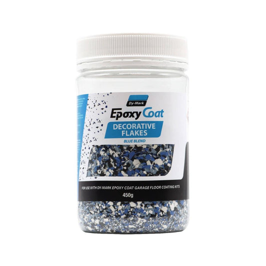 Dy-Mark 450g Epoxy Deco Flakes - Blue Blend - 85mm x 150mm - Concrete Flooring - Auzzistore