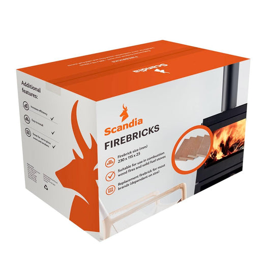 Scandia 1 Firebricks 10 Pack - High Alumina - Customizable Size - Durable - Auzzistore