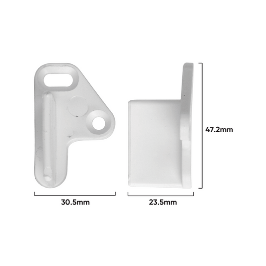 Rolltrak Adjustable Timber Door Floor Guide - 47mm x 24mm - HDPE - Adjustable – view 2 - Auzzistore