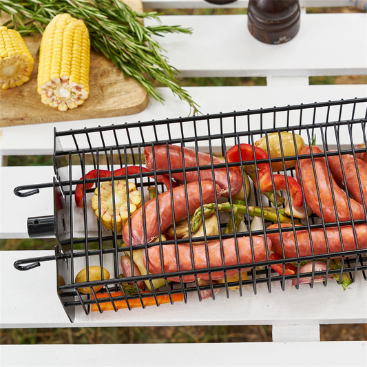 Matador Adjustable Rotisserie Basket - 85mm - Stainless Steel - Secure Cooking – view 2 - Auzzistore