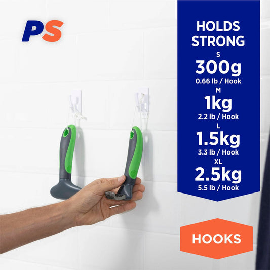Permastik Utility Hooks - 12 Pack - Plastic - Damage-Free Hanging – view 2