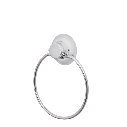 Naleon Chrome Suction Works Towel Ring - 165mm x 210mm - Durable & Relocatable