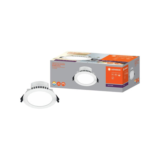 Ledvance Downlights 8W Dimmable 700lm Tri Colour 12 Pack - 106mm x 106mm - Auzzistore
