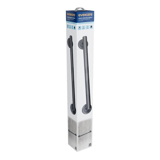 Evekare 600mm Matte Black Linear Grab Rail - Stainless Steel - 250kg Capacity – view 2
