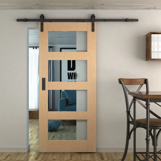 Rolltrak Barn Door Recessed Handle - Matte Black - Steel - Easy Install – view 2 - Auzzistore