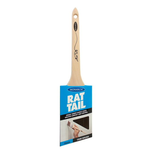 Monarch 75mm Rat Tail Trim Paint Brush - Synthetic - Comfortable Control - Auzzistore