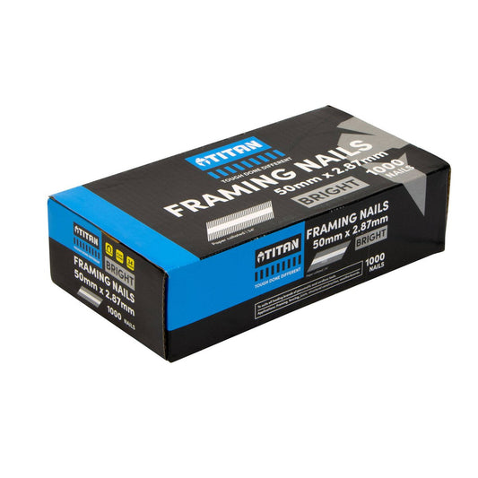 Titan Collated Framing Nails - 50 x 2.87mm - Box of 1000 - Bright Steel – view 2 - Auzzistore