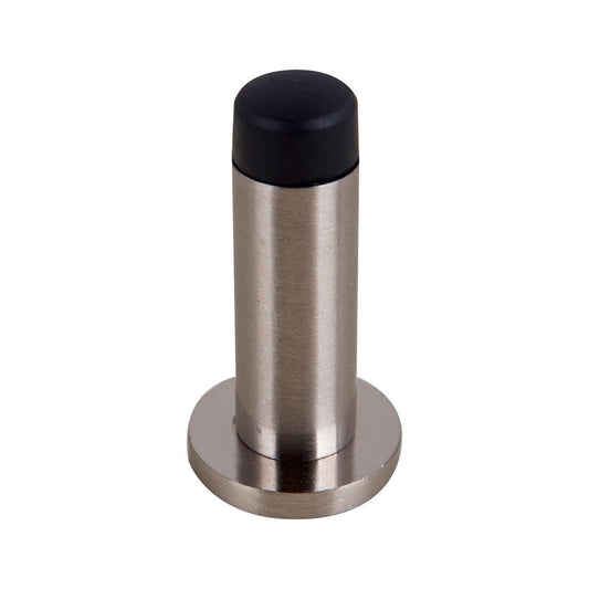 Adoored 60mm Satin Chrome Door Stop - Steel - Non Marking - Stylish Design - Auzzistore