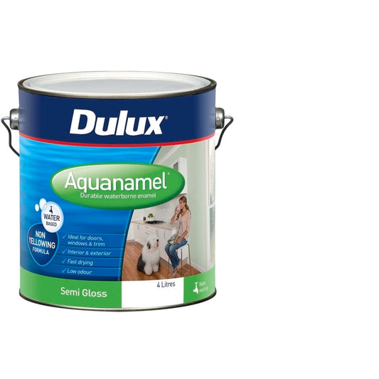 Dulux Aquanamel 4L Extra Bright Semi Gloss Acrylic Paint Durable Finish - Auzzistore