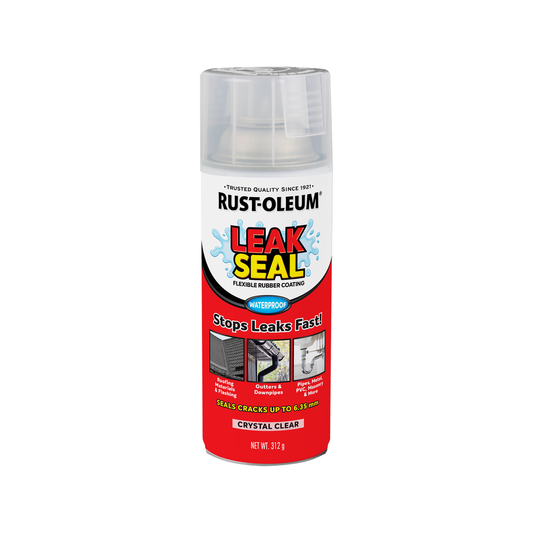Rust-Oleum LeakSeal Spray 312g Clear Flexible Rubber Coating Waterproof - Auzzistore