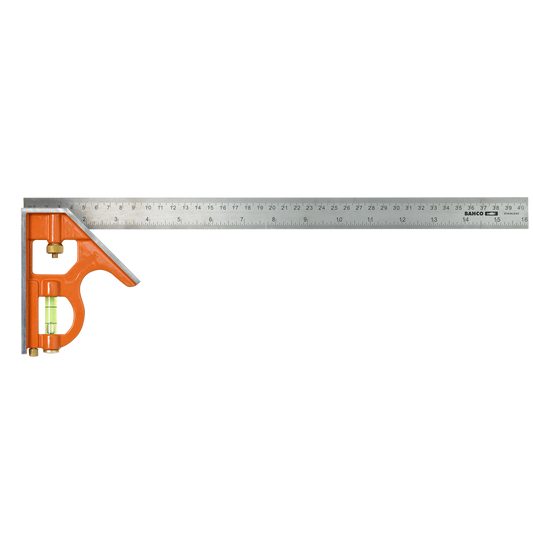 Bahco 400mm Sliding Combination Square - Metal Scriber - Accurate Marking - Auzzistore