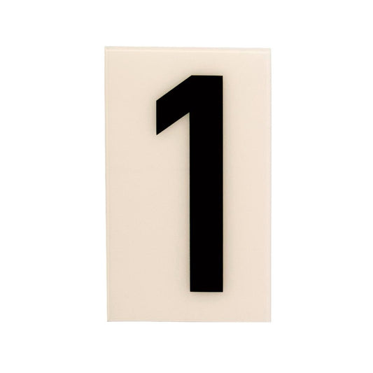 Sandleford Self Adhesive House Number 1 - 60mm - White - Durable Polycarbonate - Auzzistore