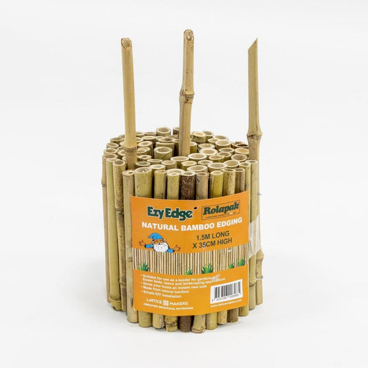 Lattice Makers Bamboo Garden Edging - 1500mm x 350mm - Natural - Flexible Design - Auzzistore