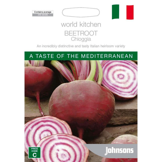 Johnsons World Kitchen Beetroot Chioggia Seeds - 95mm - Heirloom - Tasty - Auzzistore