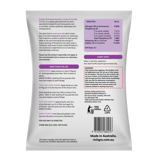 Richgro All Purpose Fertiliser - 5kg - Fertiliser - Added Organics – view 2 - Auzzistore
