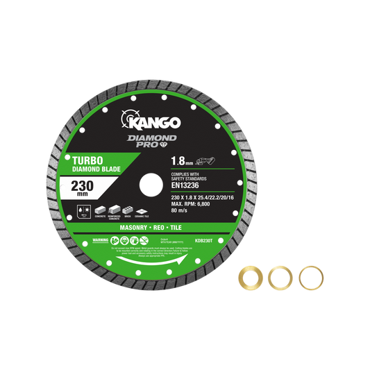 Kango Turbo Diamond Saw Blade - 230mm - Ultra Thin - Fast Cutting – view 2 - Auzzistore