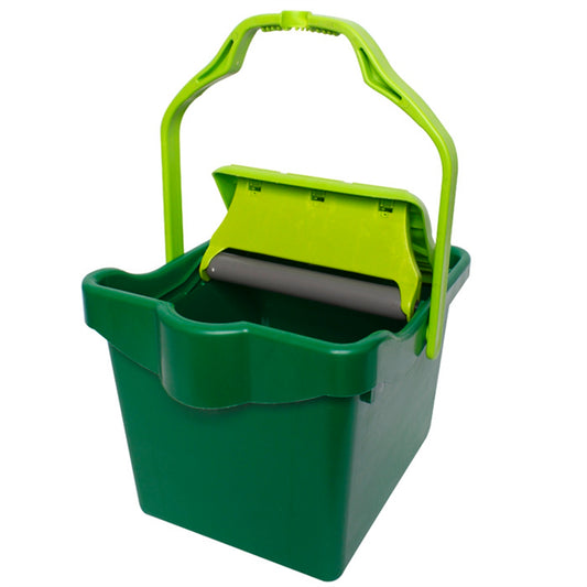 Sabco 12L Ezi Squeeze Mop Bucket - Polypropylene - Easy Carry - Green