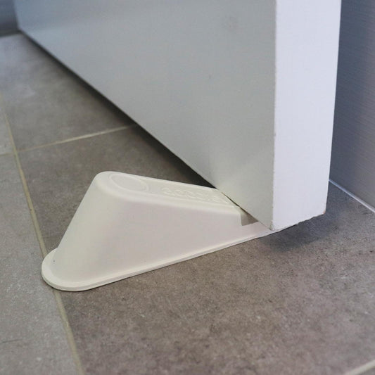 Adoored Extra Large Rubber Door Wedge - White - Durable - Secure Grip