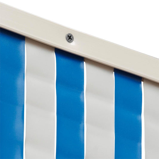 Pillar Weekender PVC Door Curtain 86x200cm Blue White Insect Protection – view 2