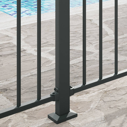 Protectoral Aluminium Pool & Garden Fence Brackets 4 Pack 38x25mm Monument – view 2 - Auzzistore