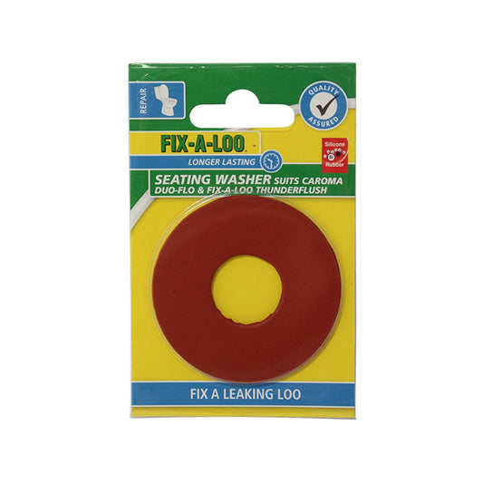 Fix A Loo Seating Washer - Caroma Duoflo & Thunderflush - 78mm x 122mm - Red – view 2