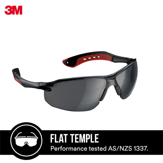 3M Flat Temple Safety Glasses Black - 1 Pack - Composite - UV Protection – view 2
