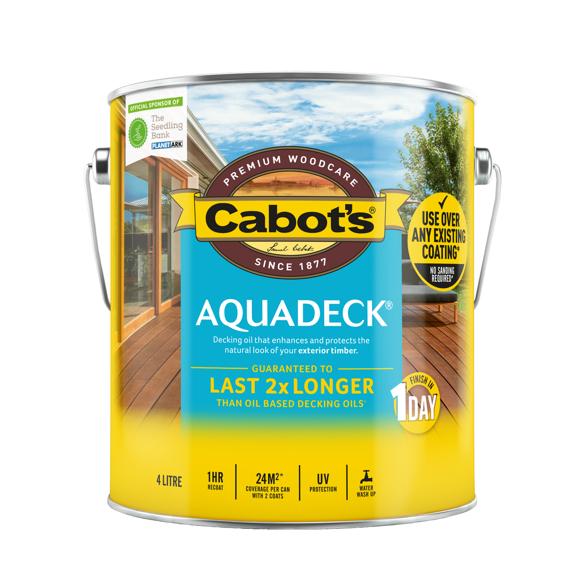 Cabot's Aquadeck 4L Natural Exterior Decking Oil - Water-Based - Durab ...