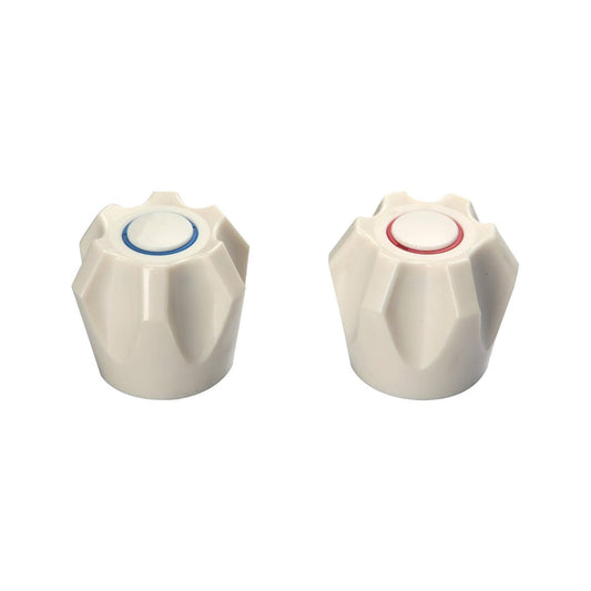 Shaw & Mason Ivory PVC Six Point Style Handles Pair - 93mm x 203mm - Durable