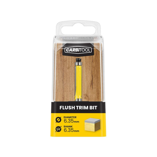 Carbitool 6 35mm TCT Flush Router Bit - Tungsten Carbide - Precision Cutting - Auzzistore