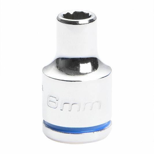 Kincrome 6mm 3/8 Drive Socket - Chrome Vanadium Steel - Rust Resistant