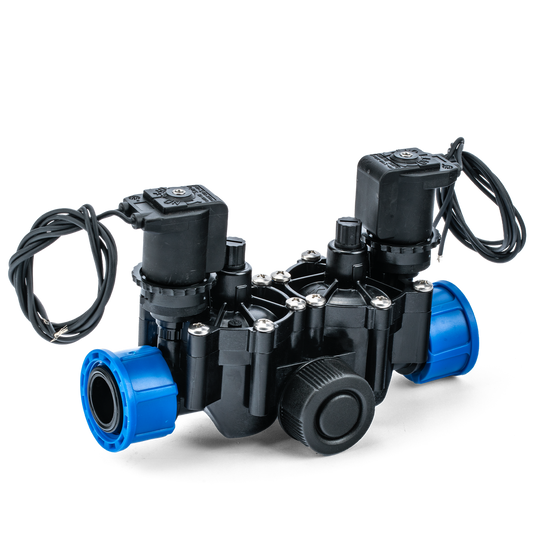 K Rain 25mm Dual Outlet Modular Solenoid Valve - 175LPM Flow Rate - Low Voltage – view 2 - Auzzistore