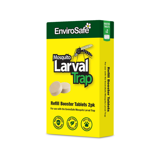 Envirosafe Mosquito Trap Booster Tablet 2 Pack - Targets Larvae - 50mm x 110mm - Auzzistore