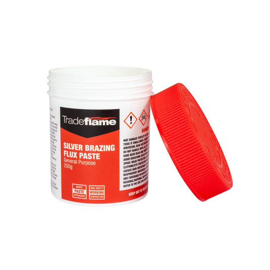 Tradeflame Silver Brazing Flux Paste 250g White Paste Professional Use – view 2 - Auzzistore