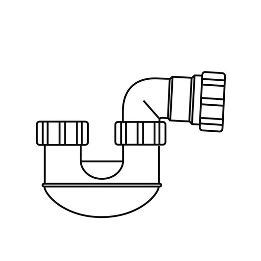 Caroma P Trap Inlet - 50mm - White - Plastic - Watermark Approved – view 2
