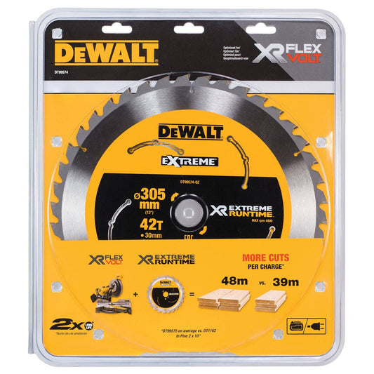 Dewalt XR Circular Saw Blade 305mm 42T - C3 Carbide - Extreme Runtime – view 2 - Auzzistore