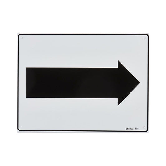 Sandleford Arrow Sign - 300 x 225mm - Polypropylene - UV Resistant - Auzzistore