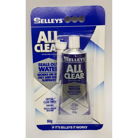 Selleys All Clear Sealant - 80g Co-Polymer - Water Resistant - Clear Finish - Auzzistore