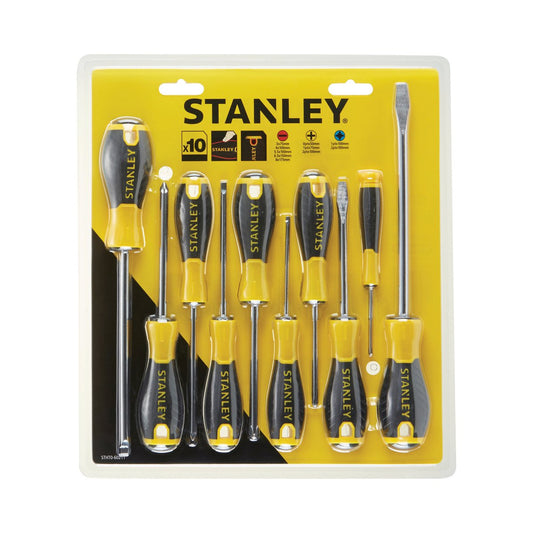 Stanley 10 Piece Essentials Screwdriver Set - 280mm x 37mm x 320mm - Yellow – view 2