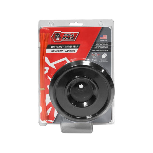 Full Boar Swift Load Trimmer Head - 2.4mm Line Size - Quick Load Mechanism - Auzzistore