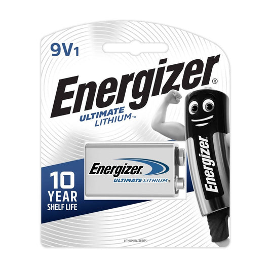 Energizer Ultimate Lithium 9V Battery 1 Pack Lightweight Durable Performance