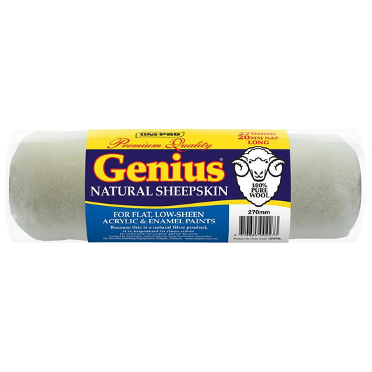 Uni Pro Genius Sheepskin Roller Cover 270mm 20mm Nap Superior Paint Pick Up - Auzzistore