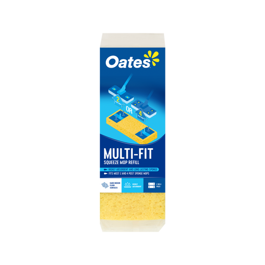Oates Multi Fit Squeeze Mop Refill - 89mm x 232mm - Sponge - Highly Absorbent