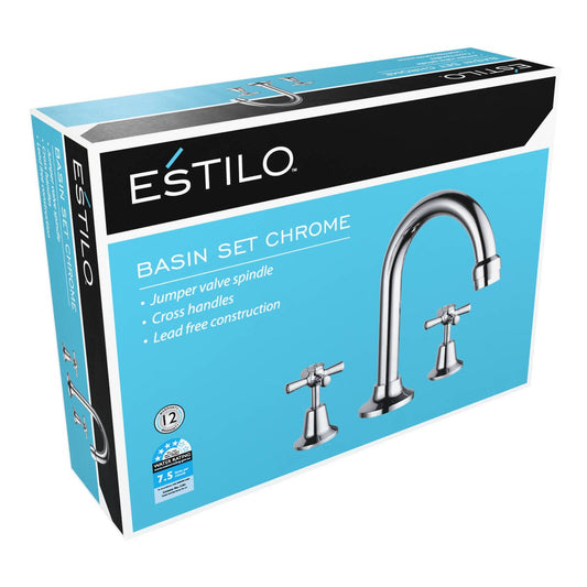 Estilo Chrome Basin Set - 4 Star - 7.5L/min - 116mm Spout Reach - Lead-Free – view 2