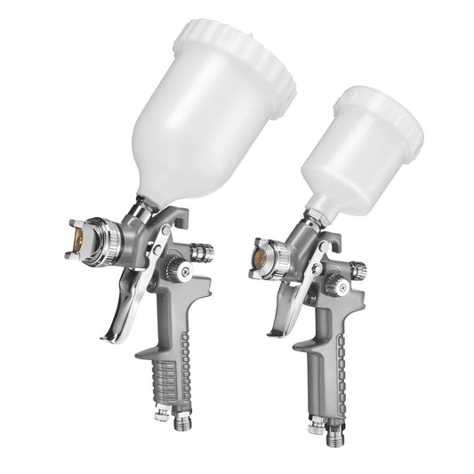 Ozito 3 Piece Gravity Feed Air Spray Gun Kit 1.4mm Metal Efficient Finish