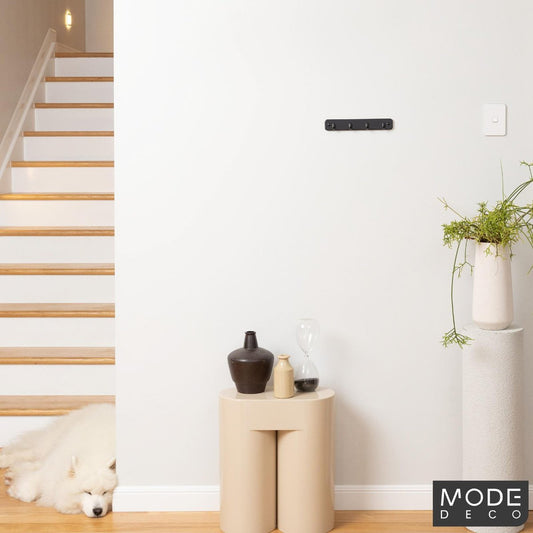 Mode Key Rack - 4 Black Hooks - 245mm - Durable - Easy Installation – view 2