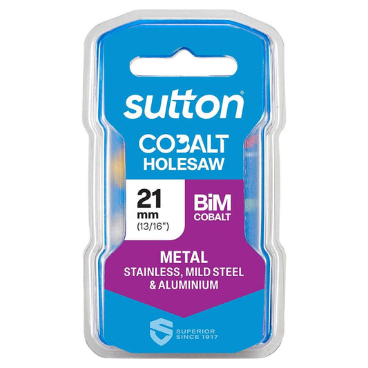 Sutton Tools 21mm Viper Cobalt Bi Metal Holesaw - 32mm Cutting Depth - Durable - Auzzistore
