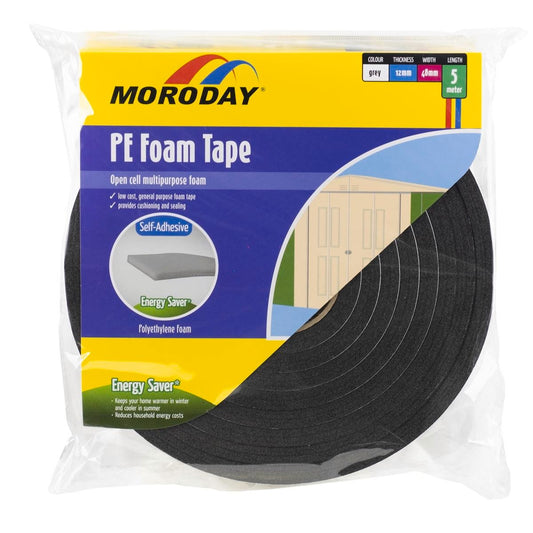 Moroday Foam Tape - 48mm x 12mm x 5m - Polyethylene - Self Adhesive - Auzzistore